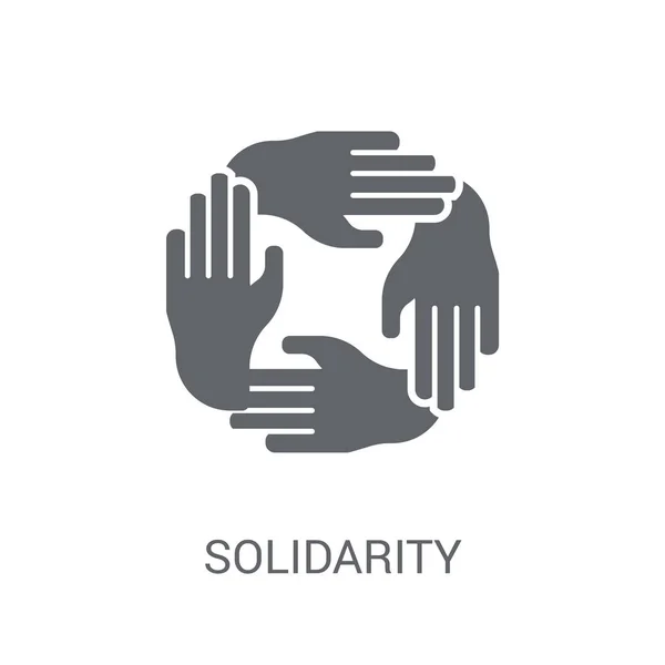 Solidarita Ikona Moderní Koncept Loga Solidarity Bílém Pozadí Kolekce Spuštění — Stockový vektor