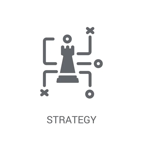 Ícone Estratégia Trendy Strategy Logo Concept White Background Startup Strategy — Vetor de Stock