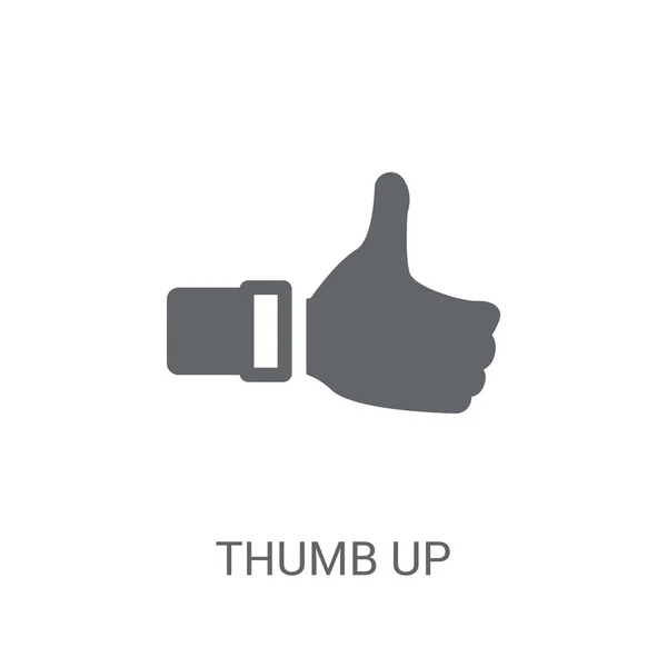 Ícone Polegar Para Cima Trendy Thumb Logo Concept White Background — Vetor de Stock
