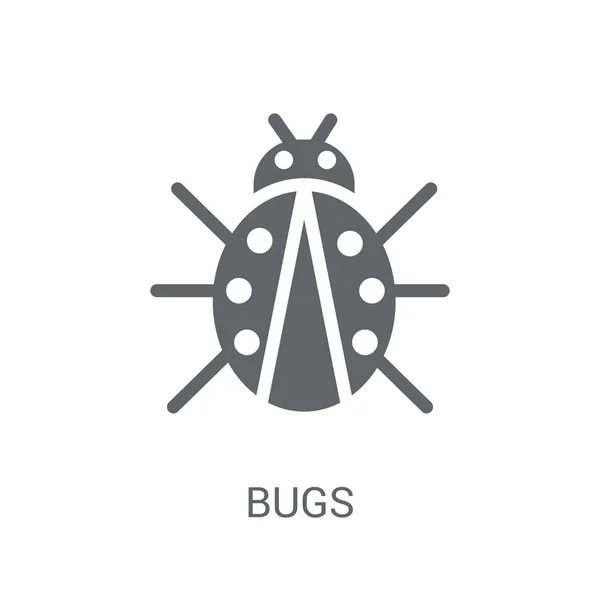 Bugs Icon Trendy Bugs Logo Concept White Background Technology Collection — Stock Vector