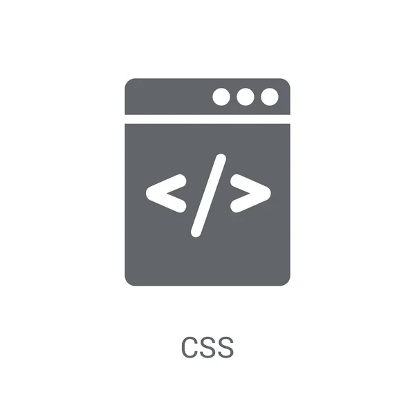 Ícone Css Conceito Logotipo Css Moda Fundo Branco Coleção Technology — Vetor de Stock