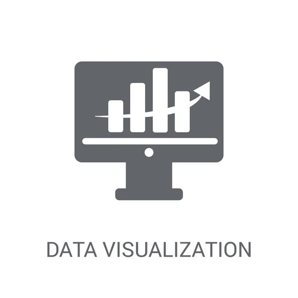Data Visualisering Ikonen Trendiga Data Visualisering Logotyp Koncept Vit Bakgrund — Stock vektor