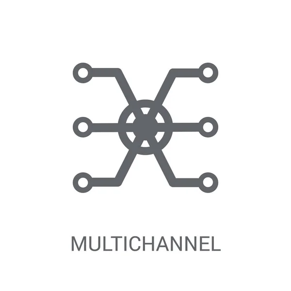 Multichannel Marketing Ikone Trendiges Multichannel Marketing Logo Konzept Auf Weißem — Stockvektor