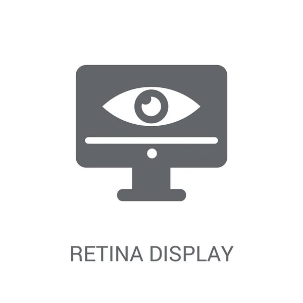 Icono Pantalla Retina Moderno Concepto Logotipo Pantalla Retina Sobre Fondo — Archivo Imágenes Vectoriales
