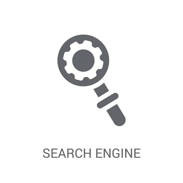 Search Engine Optimization Ikonra Trendi Keresés Motor Optimalizálás Embléma Koncepció — Stock Vector