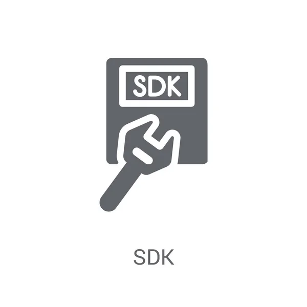 Icono Sdk Concepto Logotipo Moda Sdk Sobre Fondo Blanco Colección — Vector de stock