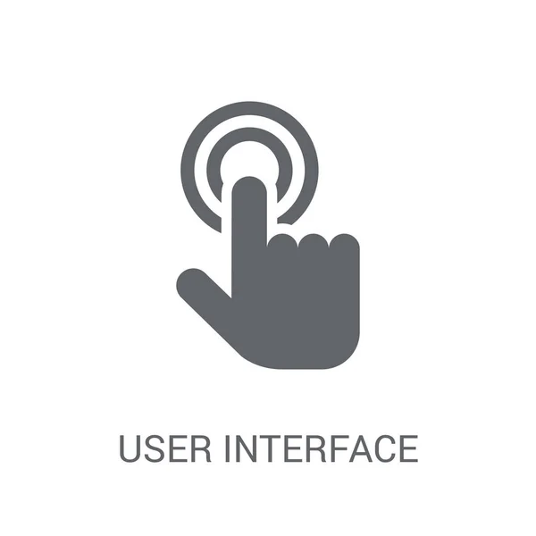 Icono Interfaz Usuario Concepto Logotipo Interfaz Usuario Moda Sobre Fondo — Vector de stock