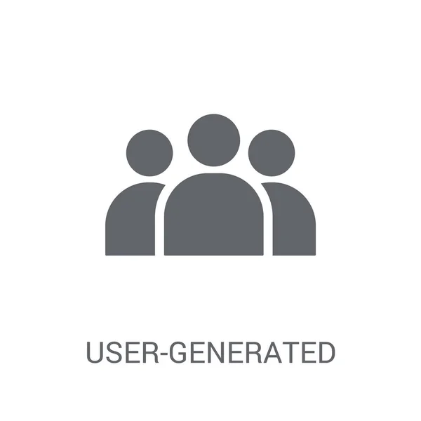 Gebruiker Geproduceerde Inhoud Pictogram Trendy User Generated Content Logo Concept — Stockvector