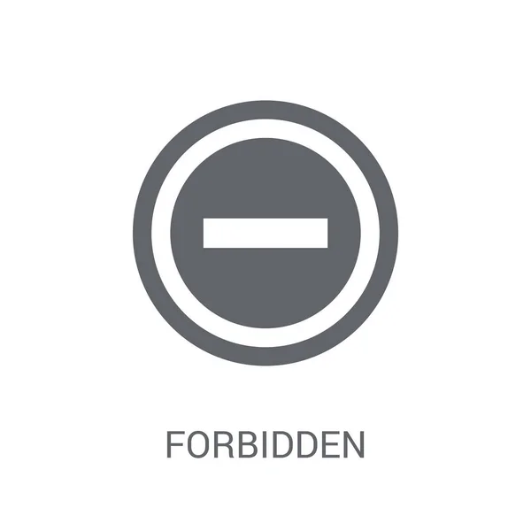 Icône Signe Interdit Trendy Forbidden Sign Logo Concept Sur Fond — Image vectorielle