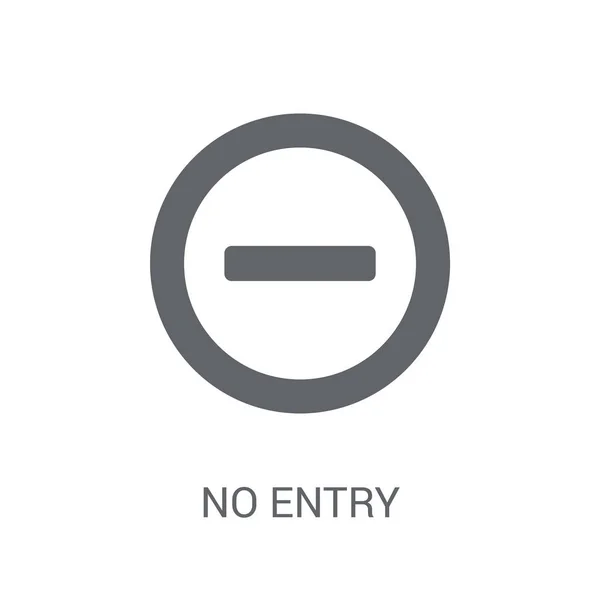 Nessun Segno Ingresso Icona Trendy Entry Sign Logo Concept Sfondo — Vettoriale Stock