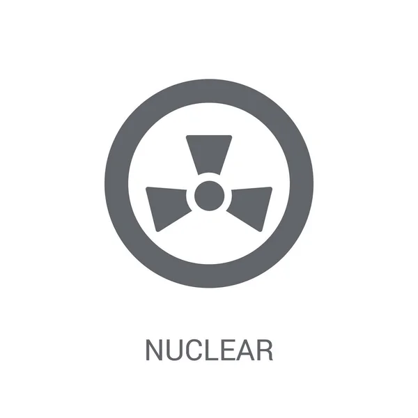 Icono Signo Nuclear Concepto Logotipo Signo Nuclear Moda Sobre Fondo — Archivo Imágenes Vectoriales