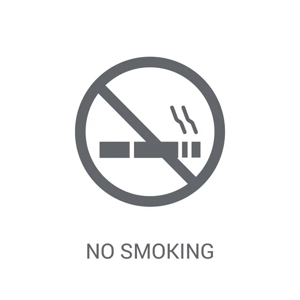禁煙サイン アイコンがないです トレンディな交通標識コレクションから白い背景のない禁煙サイン ロゴのコンセプト Web アプリ 携帯アプリ 印刷媒体での使用に適しています — ストックベクタ
