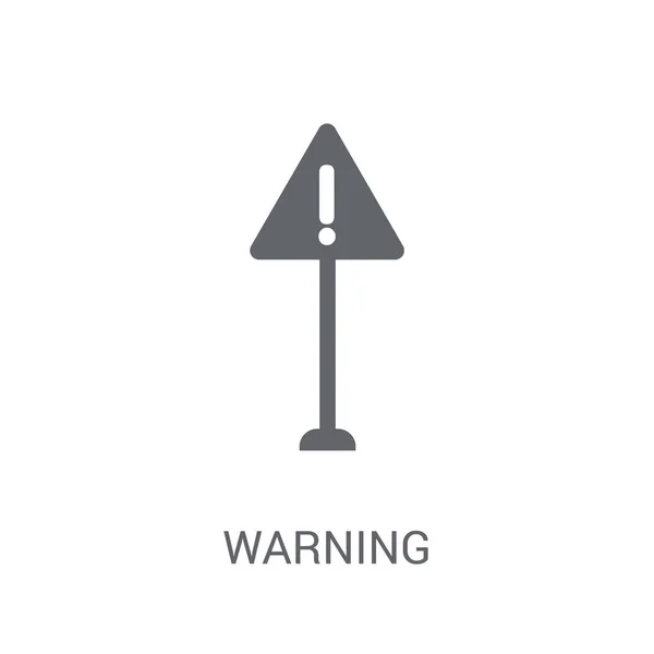 Icône Signe Avertissement Trendy Warning Logo Concept Sur Fond Blanc — Image vectorielle