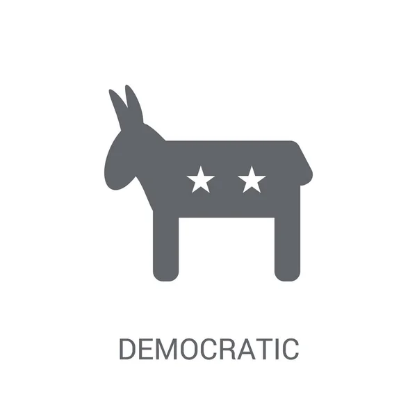 Demokratik Simgesi Amerika Birleşik Devletleri Koleksiyonundan Beyaz Arka Plan Üzerinde — Stok Vektör