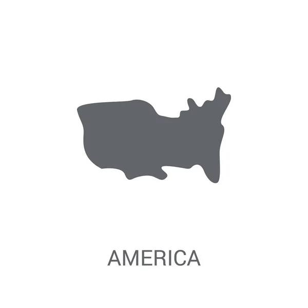 Ícone América Trendy America Logo Concept White Background United States — Vetor de Stock