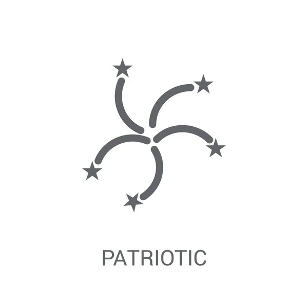 Icona Patriottica Trendy Concetto Logo Patriottico Sfondo Bianco Dalla Collezione — Vettoriale Stock