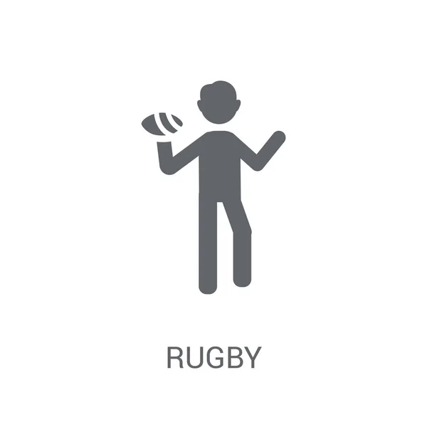 Rugby Ikonen Trendiga Rugby Logotyp Koncept Vit Bakgrund Från Sverige — Stock vektor