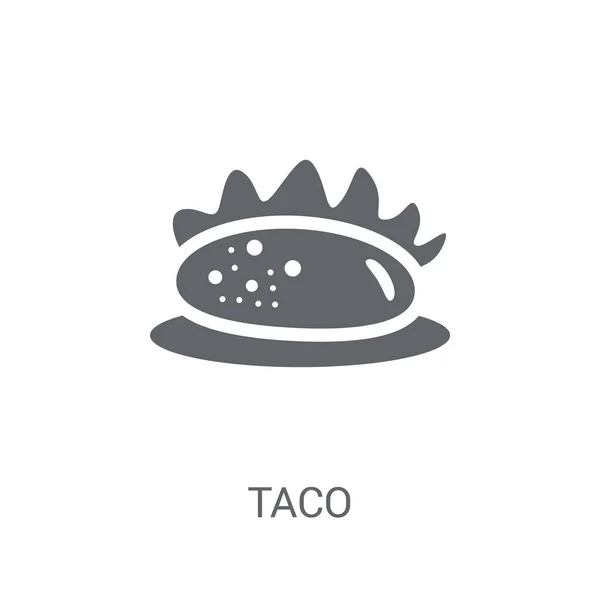 Taco Ikonen Trendiga Taco Logotyp Koncept Vit Bakgrund Från Sverige — Stock vektor