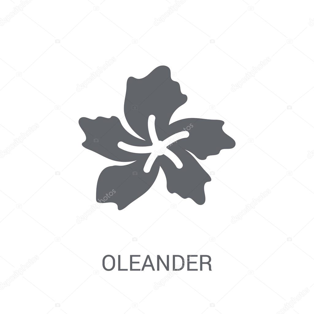 Oleander icon. Trendy Oleander logo concept on white background from Nature collection. Suitable for use on web apps, mobile apps and print media.