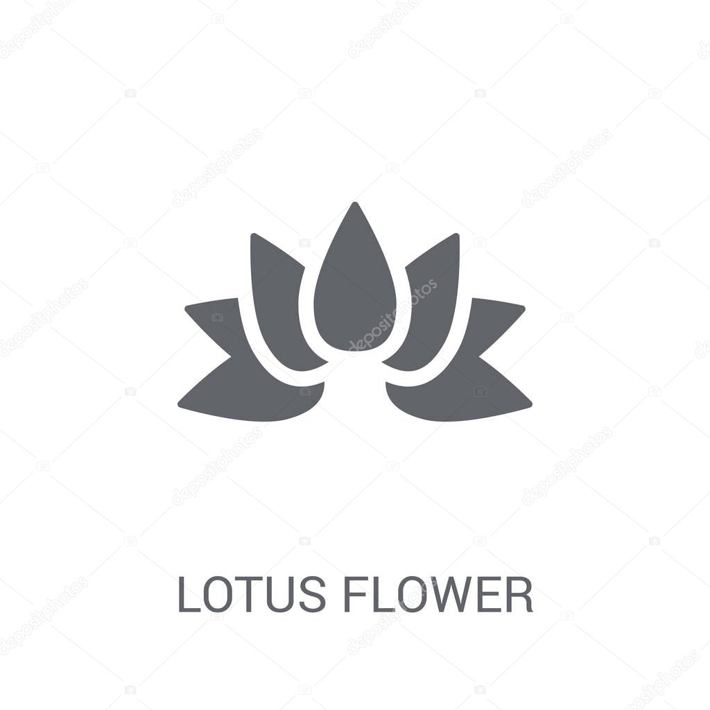 Lotus flower icon. Trendy Lotus flower logo concept on white background from Nature collection. Suitable for use on web apps, mobile apps and print media.