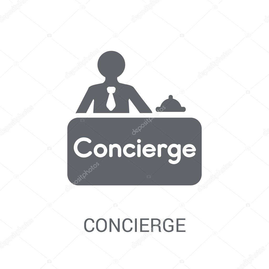 Concierge icon. Trendy Concierge logo concept on white background from Professions collection. Suitable for use on web apps, mobile apps and print media.