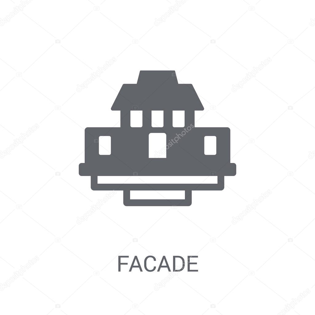 Facade icon. Trendy Facade logo concept on white background from Real Estate collection. Suitable for use on web apps, mobile apps and print media.