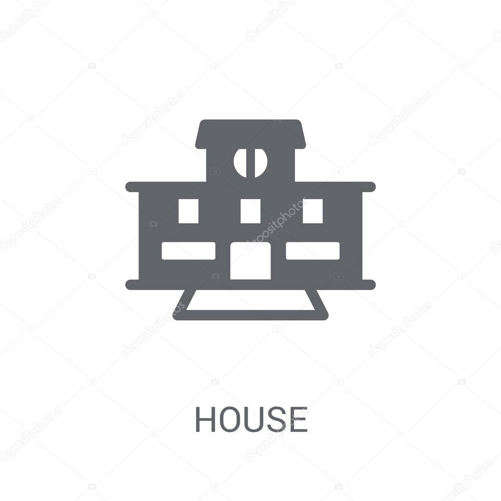 House icon. Trendy House logo concept on white background from Real Estate collection. Suitable for use on web apps, mobile apps and print media.