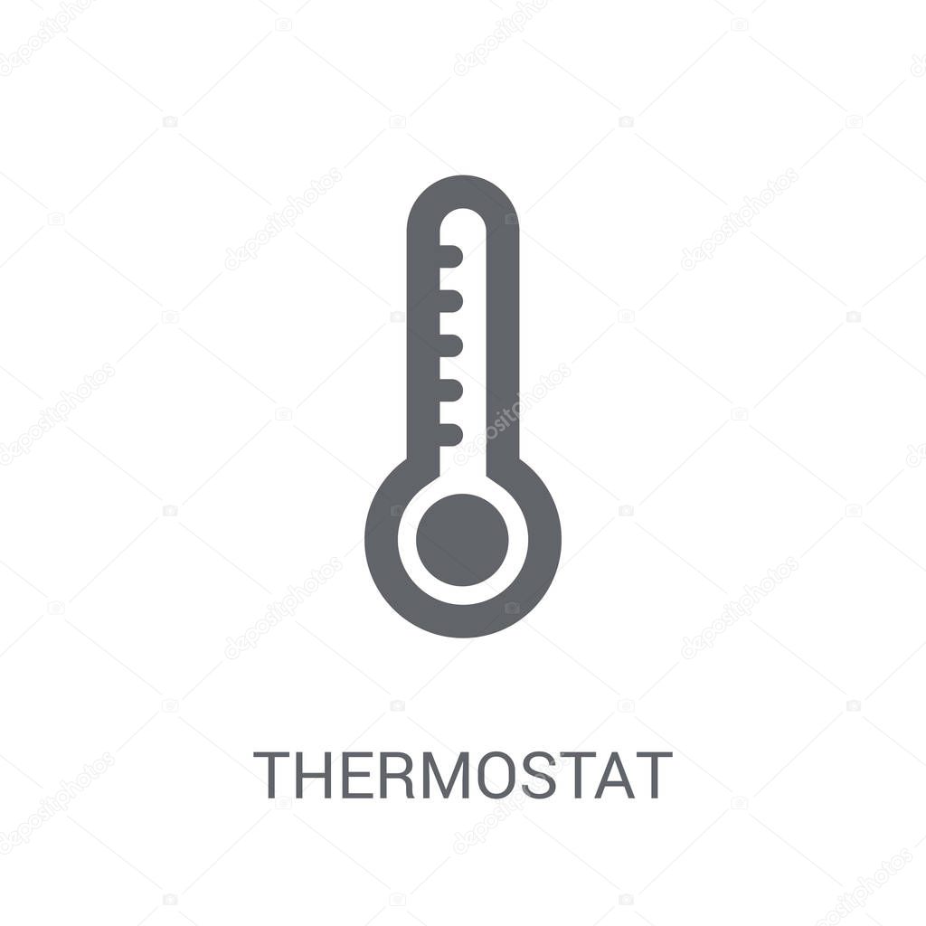Thermostat icon. Trendy Thermostat logo concept on white background from Smarthome collection. Suitable for use on web apps, mobile apps and print media.