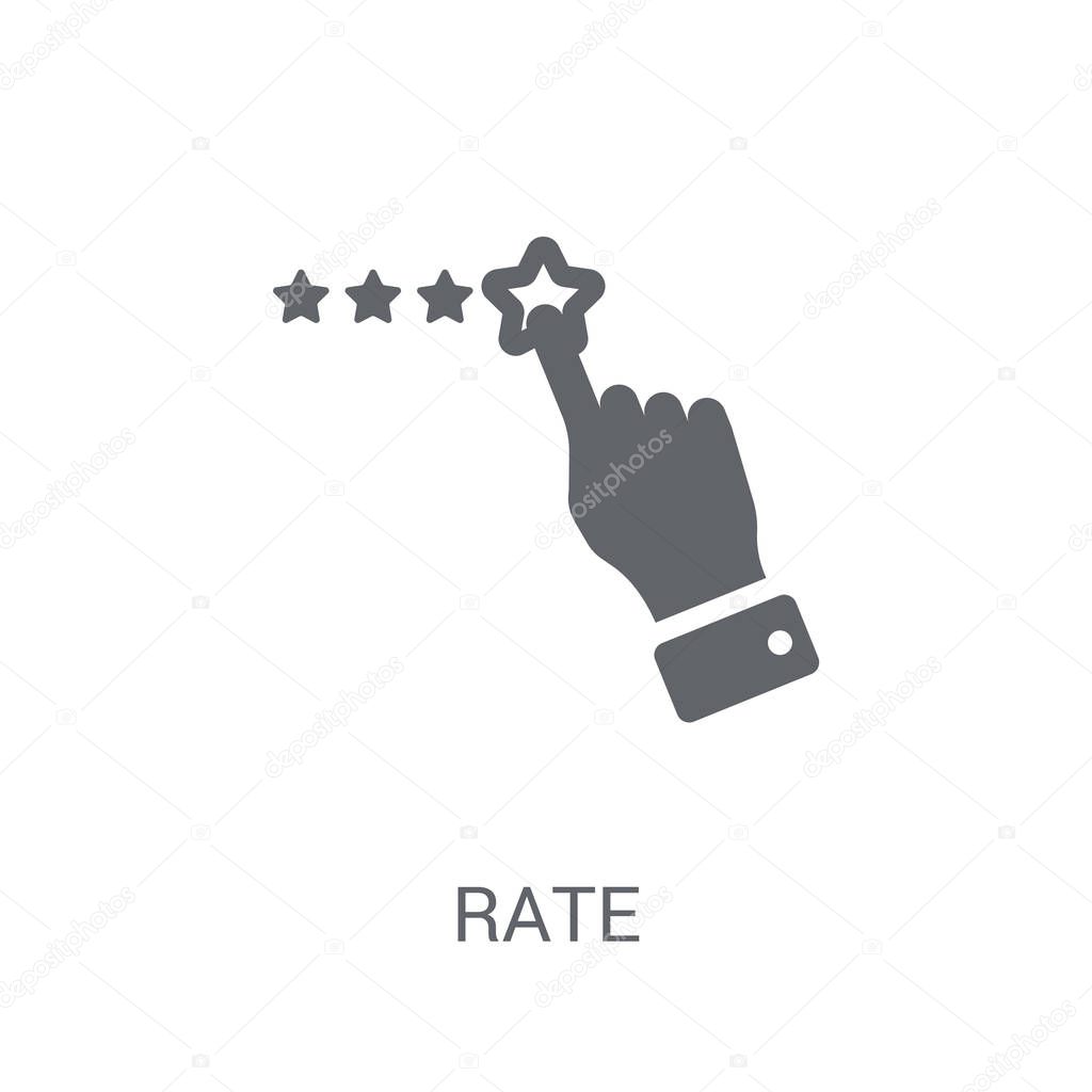 Rate icon. Trendy Rate logo concept on white background from Startup Strategy and Success collection. Suitable for use on web apps, mobile apps and print media.