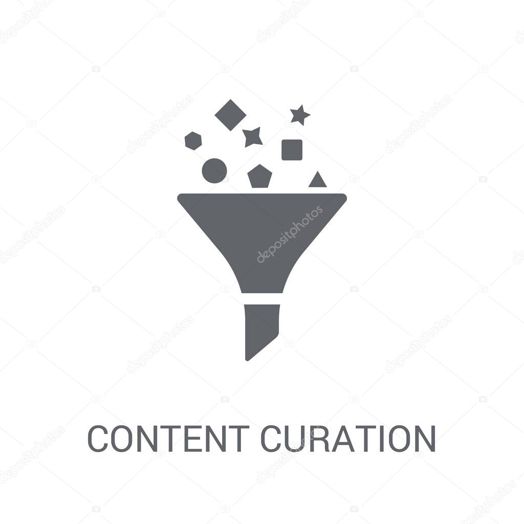 Content curation icon. Trendy Content curation logo concept on white background from Technology collection. Suitable for use on web apps, mobile apps and print media.