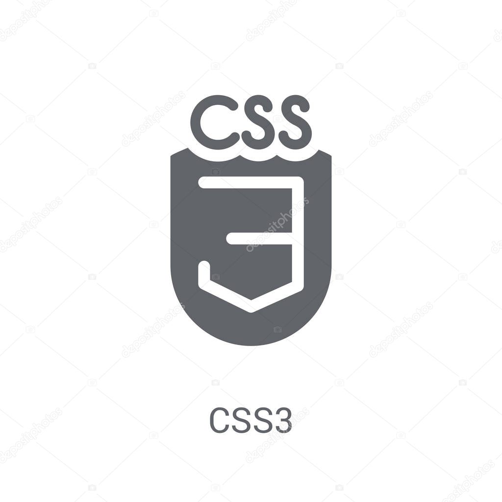 CSS3 icon. Trendy CSS3 logo concept on white background from Technology collection. Suitable for use on web apps, mobile apps and print media.