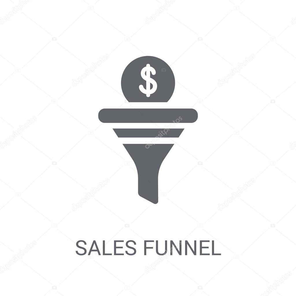 Sales Funnel icon. Trendy Sales Funnel logo concept on white background from Technology collection. Suitable for use on web apps, mobile apps and print media.