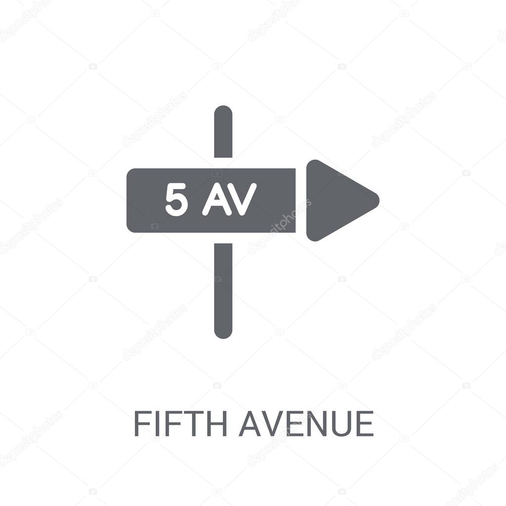 Fifth avenue icon. Trendy Fifth avenue logo concept on white background from United States of America collection. Suitable for use on web apps, mobile apps and print media.