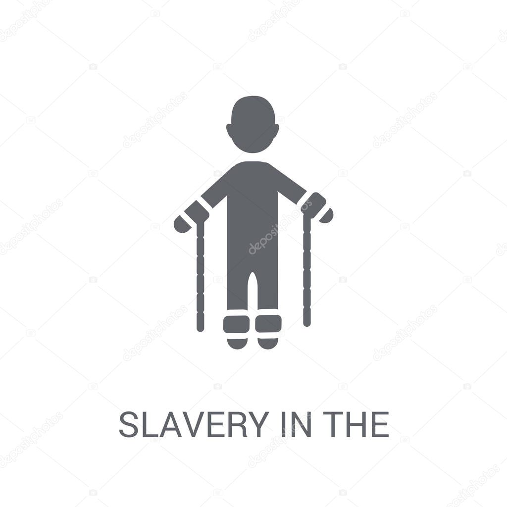 Slavery in the united states icon. Trendy slavery in the united states logo concept on white background from United States of America collection. Suitable for use on web apps, mobile apps and print media.