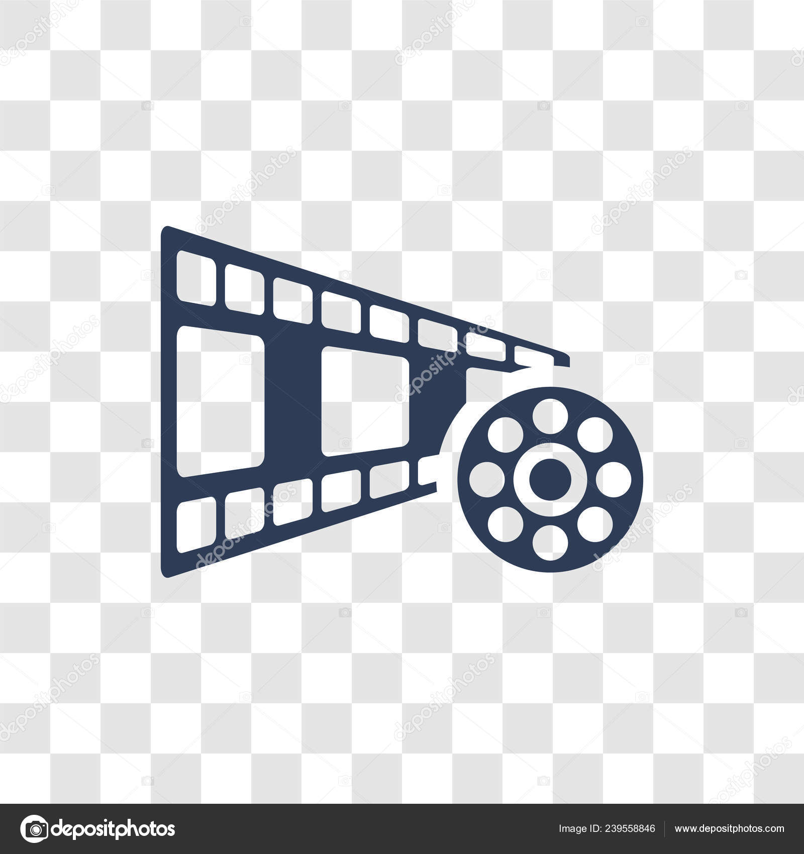 film reel icon trendy film reel logo concept transparent background stock vector c bestvectorstock 239558846