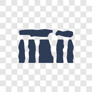 Stonehenge simgesi. Trendy Stonehenge logo kavramı mimarisi ve seyahat koleksiyonundan şeffaf arka plan üzerinde