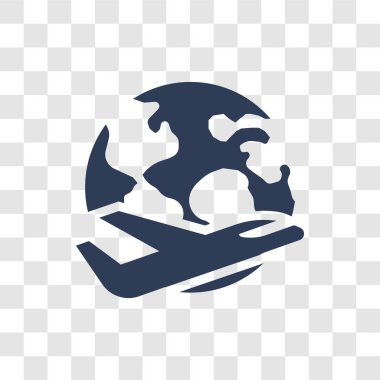 yolculuk simgesi. Trendy yolculuk logo kavramı mimarisi ve seyahat koleksiyonundan şeffaf arka plan üzerinde