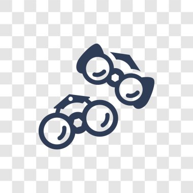 Dürbün simgesi. Trendy dürbün logo kavramı kamp koleksiyonundan şeffaf arka plan üzerinde