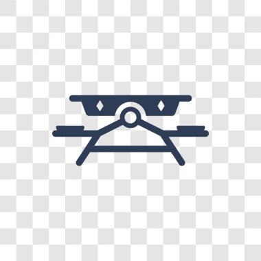 Kamp tablo simgesi. Popüler kamp tablo logo kavramı kamp koleksiyonundan şeffaf arka plan üzerinde