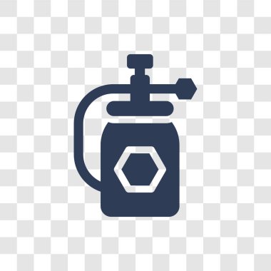 Kamp gaz simgesi. Popüler kamp gaz logo kavramı kamp koleksiyonundan şeffaf arka plan üzerinde