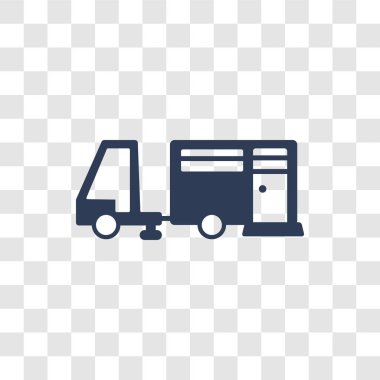 Camper van simgesi. Trendy Camper van logo kavramı kamp koleksiyonundan şeffaf arka plan üzerinde