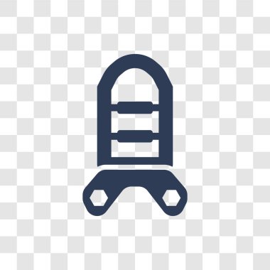 Şişme bot simgesi. Trendy şişme bot logo kavramı kamp koleksiyonundan şeffaf arka plan üzerinde