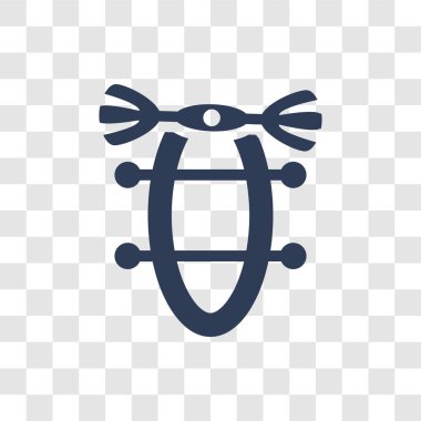 Kürek simgesi. Trendy kürek logo kavramı kamp koleksiyonundan şeffaf arka plan üzerinde