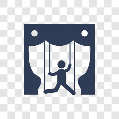 Kukla simgesi. Trendy kukla logo kavramı sinema koleksiyonundan şeffaf arka plan üzerinde