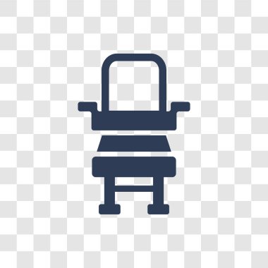 Koltuk simge. Son moda koltuk logo kavramı sinema koleksiyonundan şeffaf arka plan üzerinde