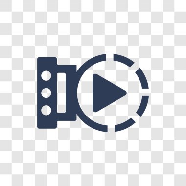 ağır çekim simgesi. Trendy ağır çekim logo kavramı sinema koleksiyonundan şeffaf arka plan üzerinde