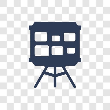 Film şeridi simge. Trendy film şeridi logo kavramı sinema koleksiyonundan şeffaf arka plan üzerinde