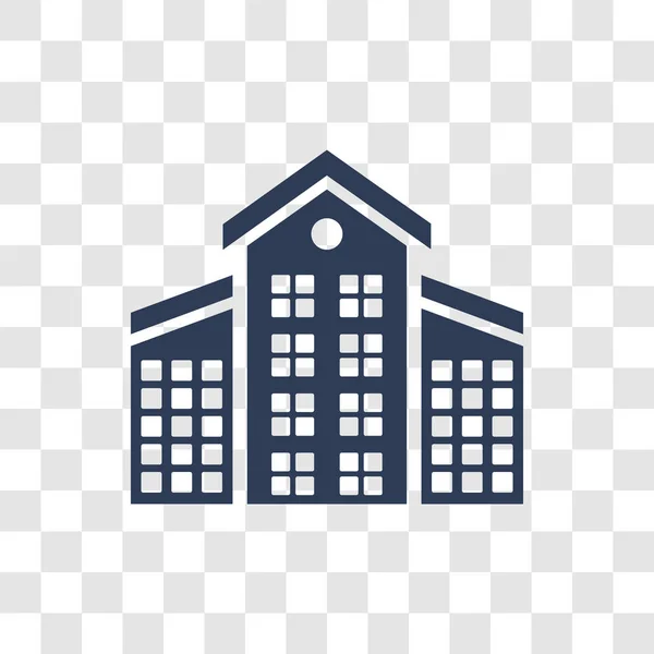 Wohnungen Trendige Wohnungen Logo Konzept Auf Transparentem Hintergrund Aus Architektur — Stockvektor