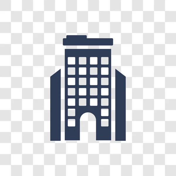 Ikon Bangunan Konsep Logo Trendy Building Pada Latar Belakang Transparan - Stok Vektor