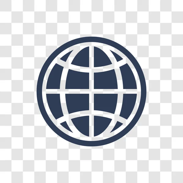 Icône Globe Terrestre Trendy Earth Globe Logo Concept Sur Fond — Image vectorielle
